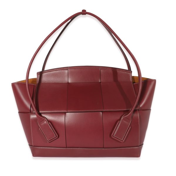 129052 fv 8f82be5f d008 4a44 a394 1c423320ac0c Bottega Veneta Burgundy Leather Large Arco Tote