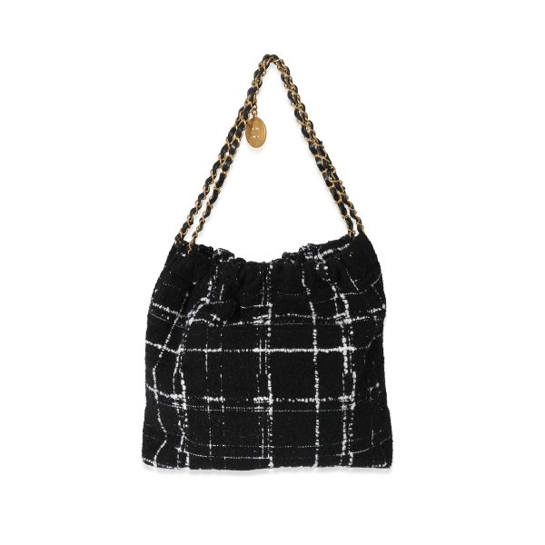 129103 pv Chanel Black Multicolor Tweed 22 Bag