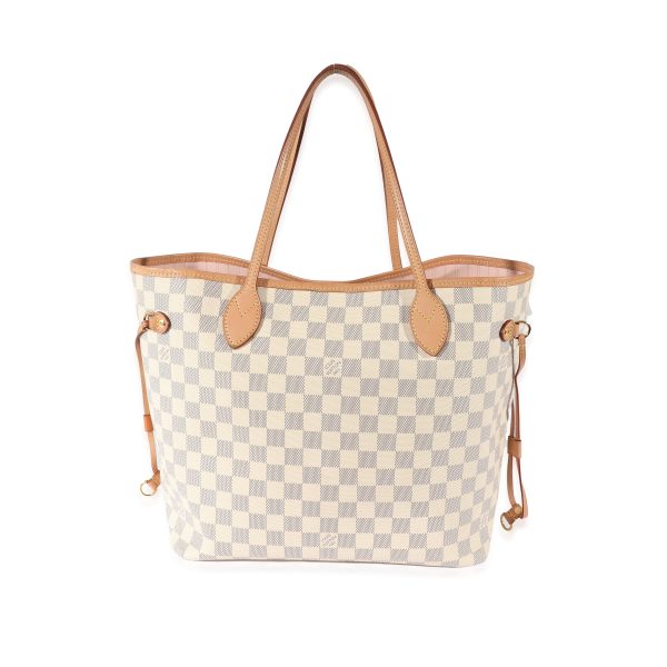 129106 pv 62571123 9169 4256 82b0 52ed79c34bfd Louis Vuitton Rose Ballerine Damier Azur Canvas Neverfull MM