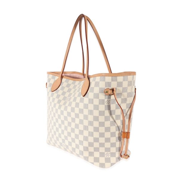 129106 sv b0872ed9 c687 45ba b5c1 67975109c153 Louis Vuitton Rose Ballerine Damier Azur Canvas Neverfull MM