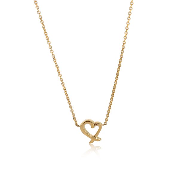 129118 fv Tiffany Co Paloma Picasso Mini Loving Heart Pendant in 18k Yellow Gold