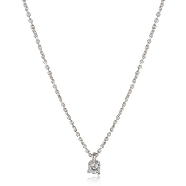 129123 fv Tiffany Co Solitaire Diamond Pendant in Platinum 012 CTW