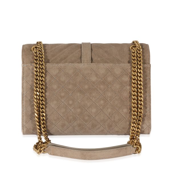 129127 pv 45aff9d7 9d88 4260 8b02 360e58dd8c6f Saint Laurent Beige Corduroy In The Mix Envelope Chain Bag