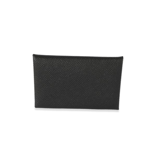 129128 fv a98d9fc9 9f95 485b 94a7 6cd4af211cd5 Hermes Black Epsom Calvi Card Holder