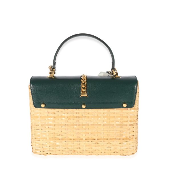 129144 pv 612bed30 aa1f 4d64 920d 788956c13a4e Gucci Small Sylvie Wicker Top Handle Bag