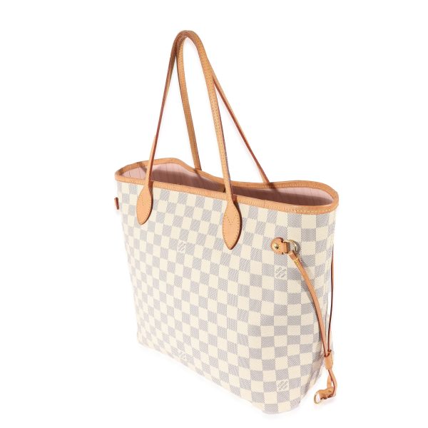 129150 sv 3be84bd9 ebce 43f3 a42e af836fd9caf1 Louis Vuitton Canvas Damier Azur Rose Ballerine Neverfull MM