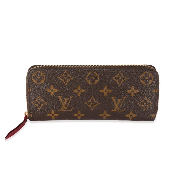 129173 fv Louis Vuitton Monogram Canvas Clemence Wallet