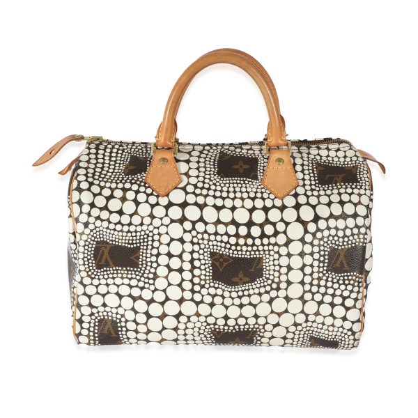 129175 stamp 586207b6 96d4 4483 bf0f ce8cae0295be Louis Vuitton x Yayoi Kusama White Infinity Dots Monogram Canvas Speedy 30