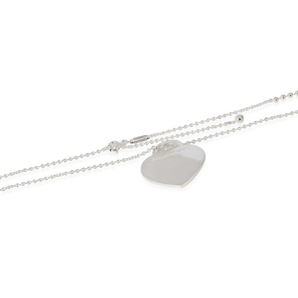 129190 clasp Return To Tiffany Heart Arrow Necklace On 30 Inch Bead in Sterling Silver