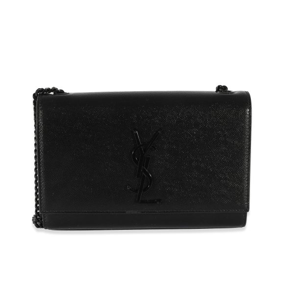 129225 fv Saint Laurent Black Leather Small Kate Chain Bag