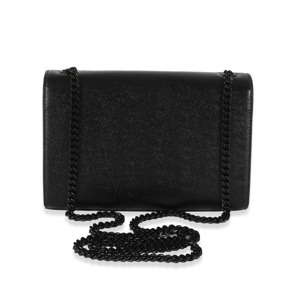 129225 pv Saint Laurent Black Leather Small Kate Chain Bag