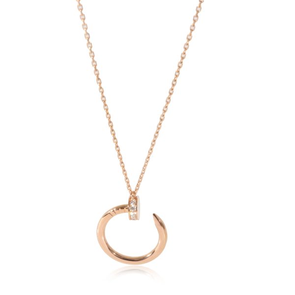 129268 bv Cartier Juste un Clou Diamond Necklace in 18K Rose Gold 038 CTW