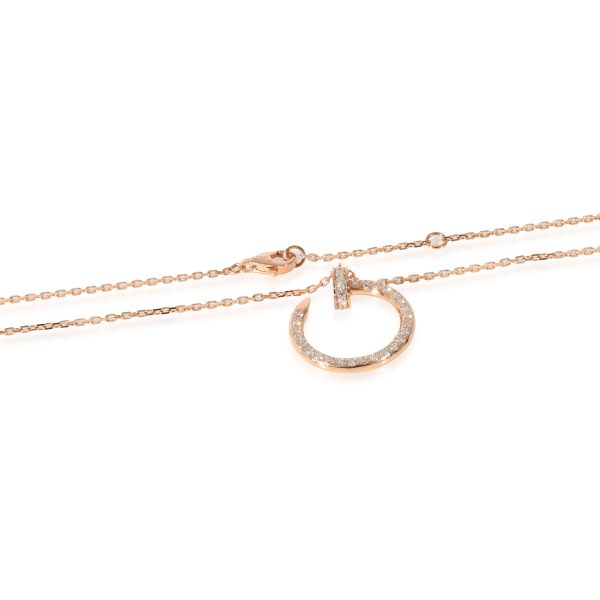 129268 clasp Cartier Juste un Clou Diamond Necklace in 18K Rose Gold 038 CTW