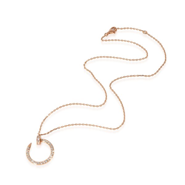 129268 pv Cartier Juste un Clou Diamond Necklace in 18K Rose Gold 038 CTW