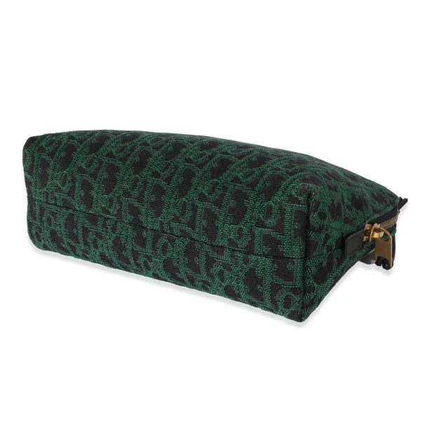 129288 box 3c3f5570 bfdb 41d0 87ba 868ec3d5fc50 Christian Dior Canvas Green Oblique Cosmetic Pouch