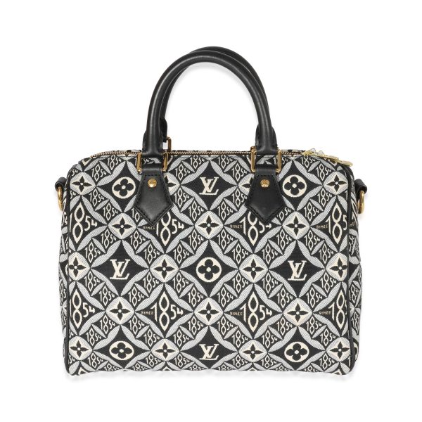 129328 pv Louis Vuitton Grey Jacquard Since 1854 Speedy Bandouliere 25