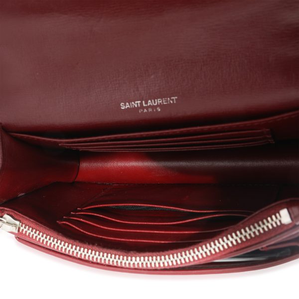 129377 ad1 8b3e6b40 2525 4551 941e b052aa9544ff Saint Laurent Burgundy Leather Mini Sunset Chain Bag