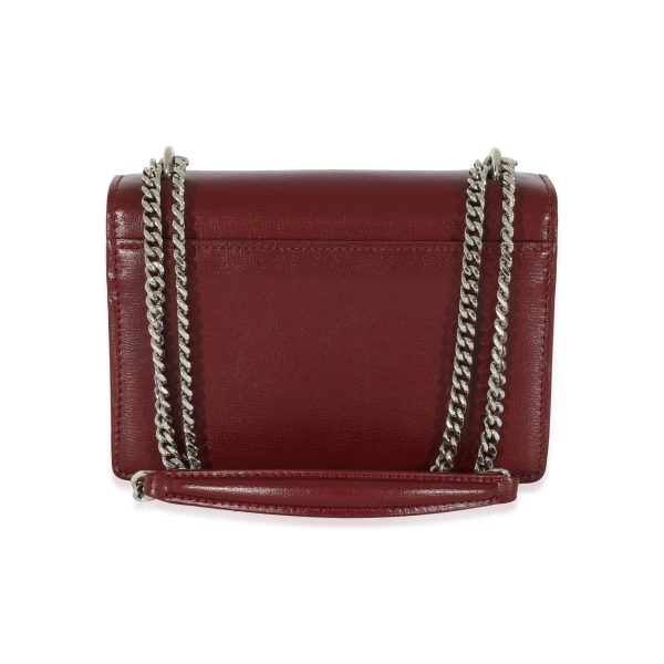 129377 pv b856dc04 4ea5 4cad a0d8 6920dacde4ec Saint Laurent Burgundy Leather Mini Sunset Chain Bag