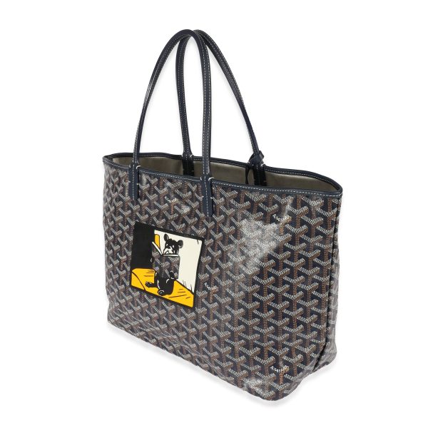 129378 sv 0b52b8be f583 48ca b6b1 bd5b1d6539b7 Goyard Navy Goyardine French Bulldog Saint Louis Tote PM Tote