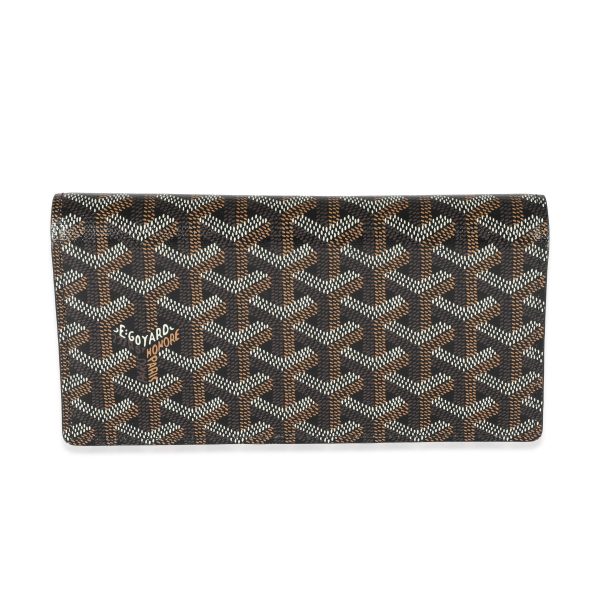 129380 fv Goyard Black Goyardine Richelieu Wallet