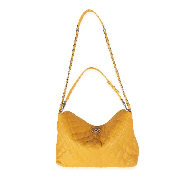 129395 stamp a270ceb5 397a 411c a47c f7871c56a3be Chanel Yellow Caviar French Riviera Hobo