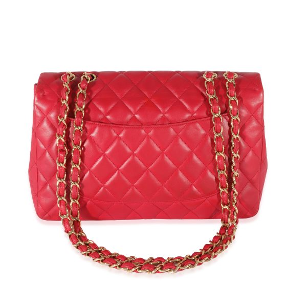 129431 pv 080f2123 9b06 4ebe b391 9c2aa8c3ab52 Chanel Dark Pink Lambskin Jumbo Single Flap Bag