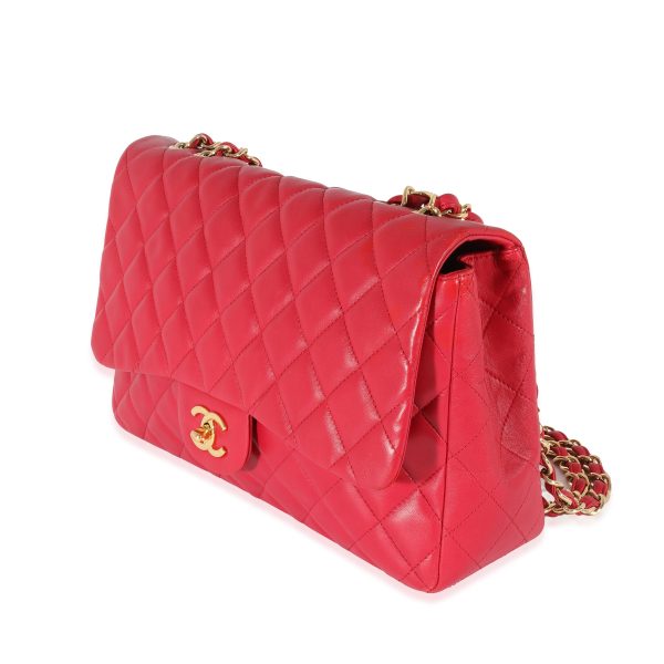 129431 sv 0f75b505 f528 4d8a a0e8 fc088f6f3c32 Chanel Dark Pink Lambskin Jumbo Single Flap Bag