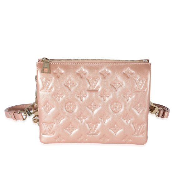 129441 fv Louis Vuitton Lambskin Pink Gold Coussin BB H27