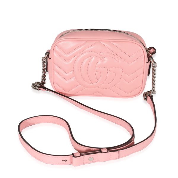 129468 pv e3ff91d2 0bfa 4d24 b505 0193dc67de86 Gucci Pink Leather Mini GG Marmont Bag