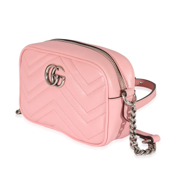 129468 sv e6c6a213 9560 4b84 a7b3 5ef3c3511653 Gucci Pink Leather Mini GG Marmont Bag