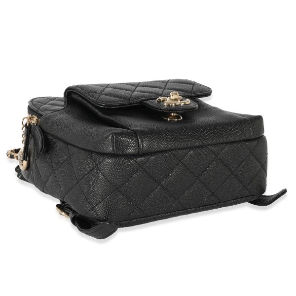 129498 clasp d5764846 7005 460d b493 5d8100b6e8dc Chanel Black Caviar Mini CC Day Backpack