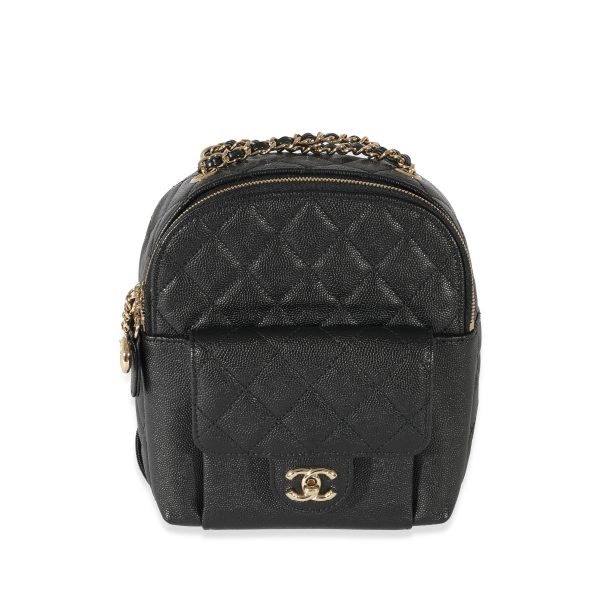 129498 fv 72439ef0 da03 4f0b 9090 b345d67dd48e Chanel Black Caviar Mini CC Day Backpack