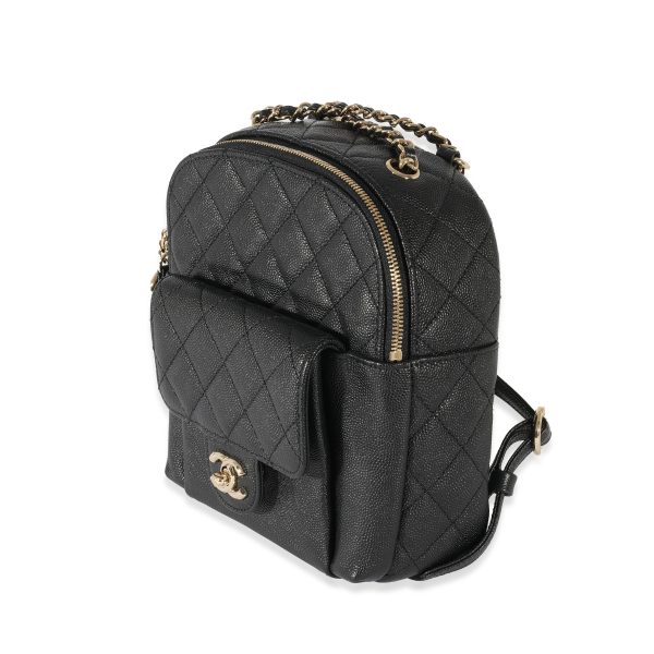 129498 sv 75b1efa6 1ebd 4d69 a1fb 156fbd87e276 Chanel Black Caviar Mini CC Day Backpack