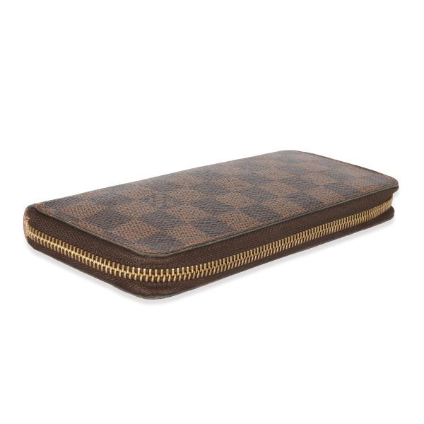 129507 box Louis Vuitton Damier Ebene Coated Canvas Clemence Wallet