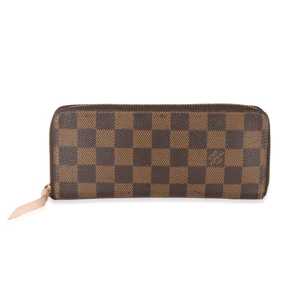 129507 fv Louis Vuitton Damier Ebene Coated Canvas Clemence Wallet