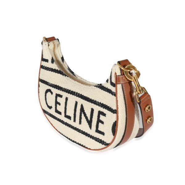 129511 sv 8b9887e5 60e1 4c74 a099 63e6b956351f Celine Beige Textile Medium Ava Strap Bag