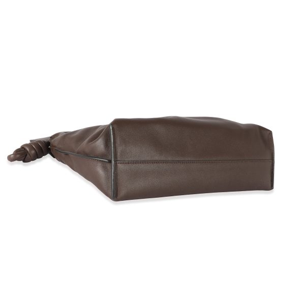 129549 clasp Loewe Chocolate Nappa Medium Flamenco Clutch