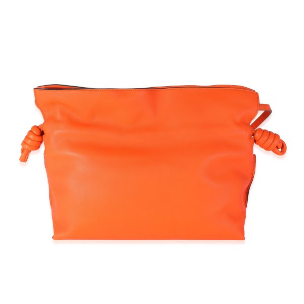 129553 fv 2ce9673e b619 4ee5 8619 45fec0681218 Loewe Orange Nappa Medium Flamenco Clutch