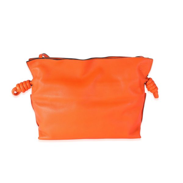 129553 pv 4473e166 3097 4c06 acb6 7424525c9606 Loewe Orange Nappa Medium Flamenco Clutch