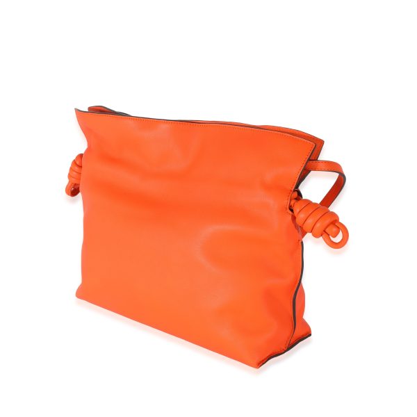 129553 sv bdf632c2 68c8 4e03 ba0f 6635e43bd12c Loewe Orange Nappa Medium Flamenco Clutch