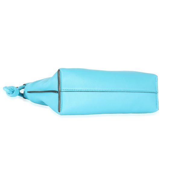 129554 clasp e4d4eb84 97b5 463d 9502 ede4f823f8dc Loewe Blue Cyan Nappa Mini Flamenco Clutch