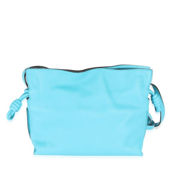 129554 fv 5f657ee3 334a 487a b3f5 2654bcfc2a1c Loewe Blue Cyan Nappa Mini Flamenco Clutch