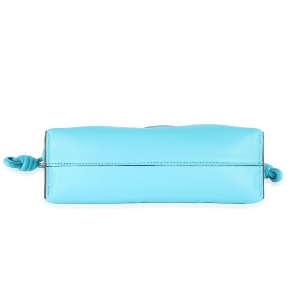 129554 stamp 4a657062 5e19 4afd 886b 5a5688a24ac9 Loewe Blue Cyan Nappa Mini Flamenco Clutch