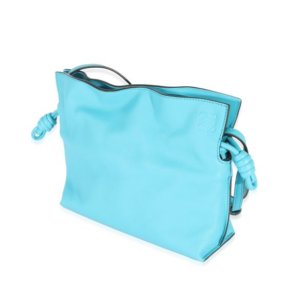 129554 sv 90ee70aa 0359 451c a8d1 0a6452796bfe Loewe Blue Cyan Nappa Mini Flamenco Clutch