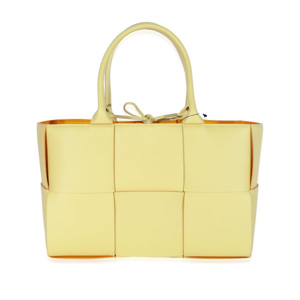 129572 fv 71363d23 030d 47ce 83fa db3036cb8049 Bottega Veneta Butter Tangerine Intrecciato Napa Lambskin Small Arco Tote