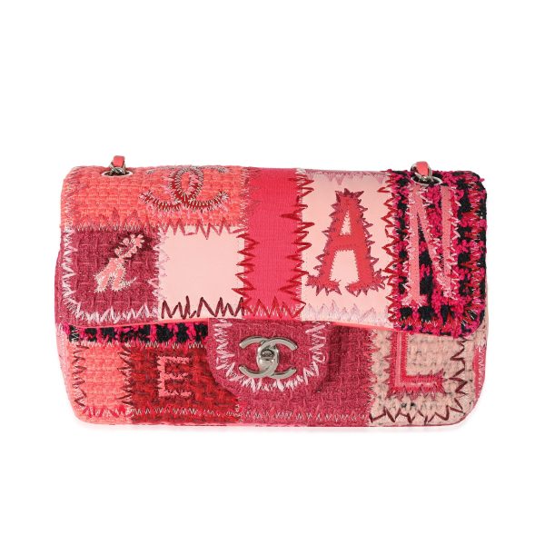 129579 sv Chanel Red Medium Patchwork Classic Flap Bag