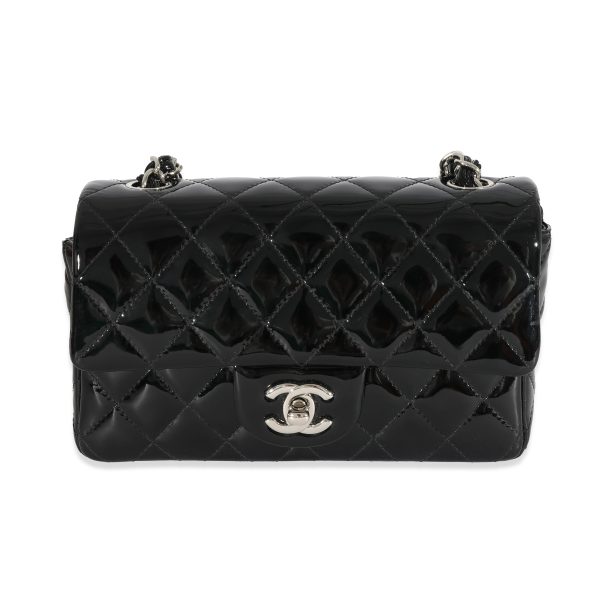 129618 fv 0ad468e6 f619 4652 908a d98fe1b255a1 Chanel Black Patent Mini Rectangular Flap