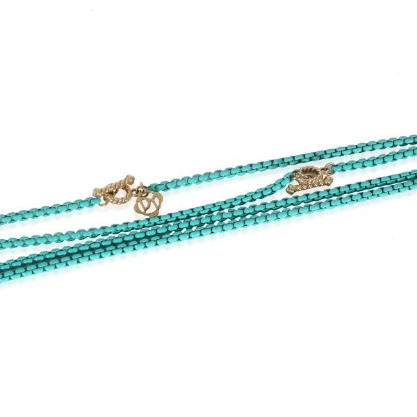 129622 clasp 297f0151 7672 471e b43a f2419b75c511 David Yurman Bel Aire Chain Necklace in Turquoise in 14KT Yellow GoldSteel