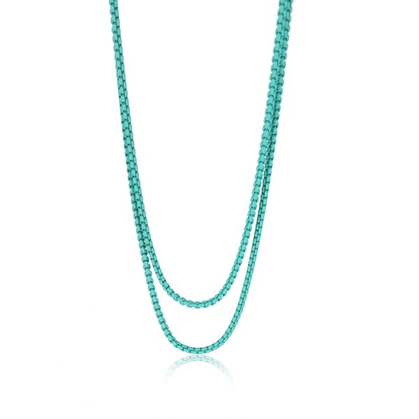 129622 fv 1b4db2d7 c037 4f94 904d 22e02fc7f813 David Yurman Bel Aire Chain Necklace in Turquoise in 14KT Yellow GoldSteel