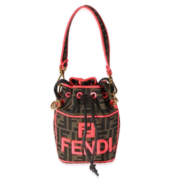 129641 bv Fendi Canvas Zucca Roma Amor Mon Tresor Bag